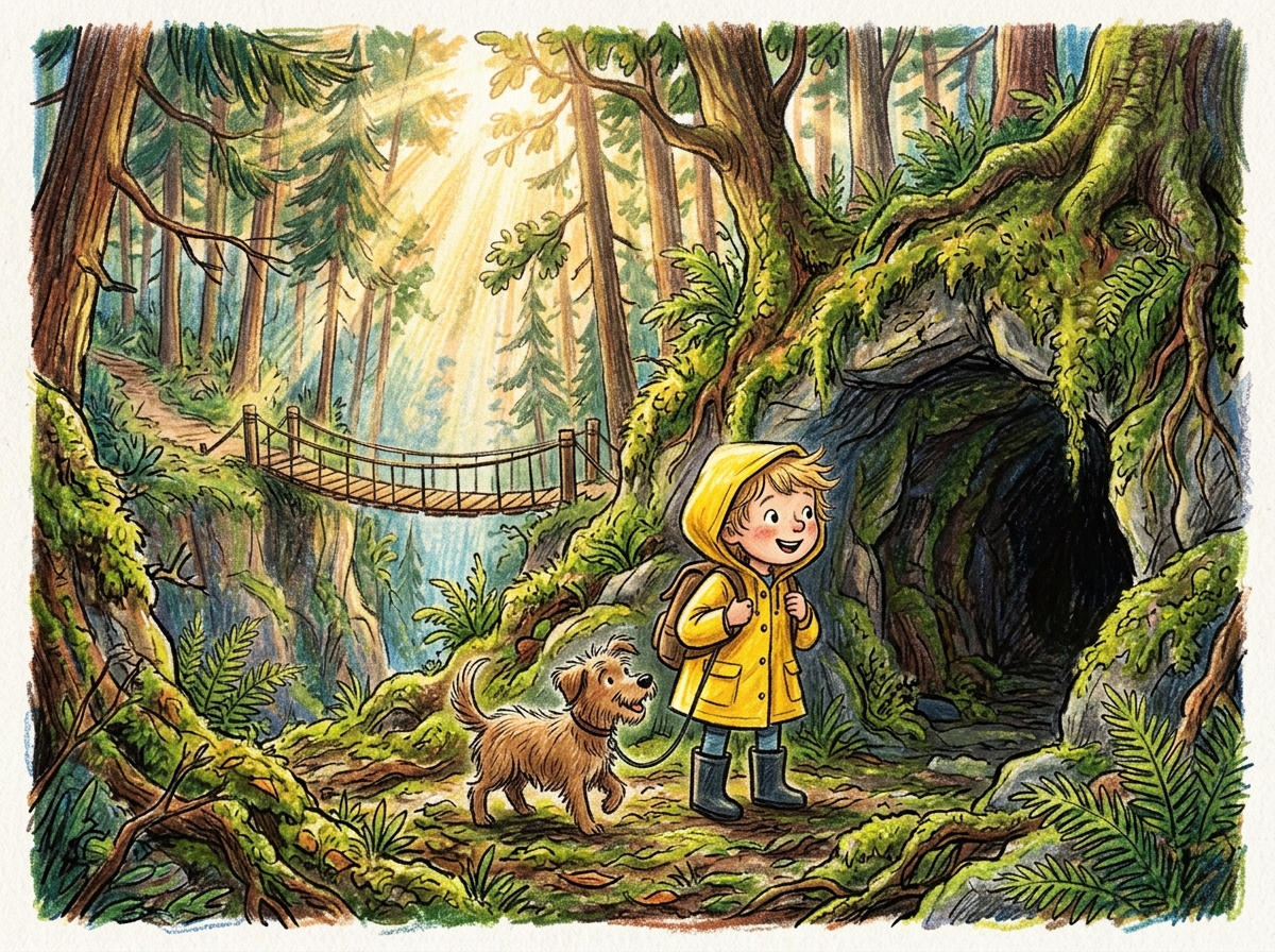 Crayon & colored pencil illustration sample