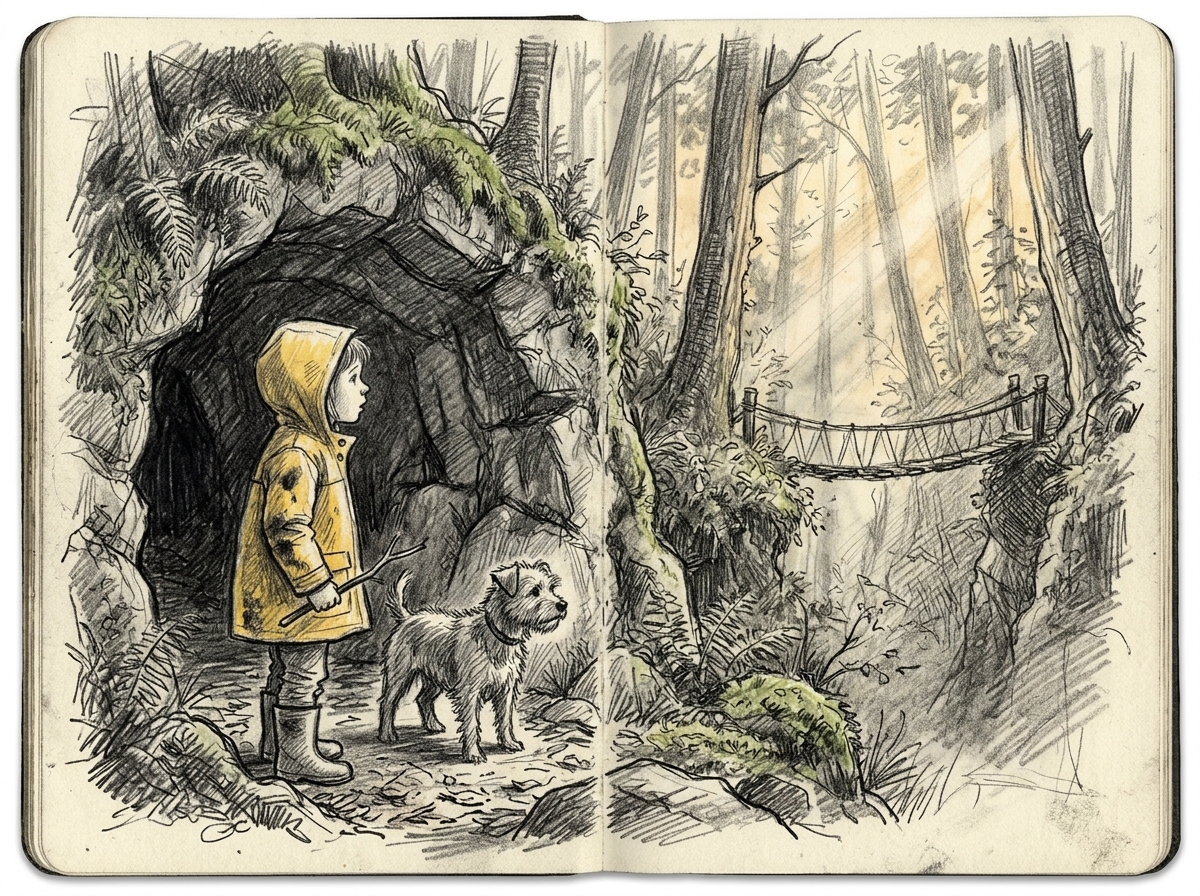 Pencil sketch illustration sample