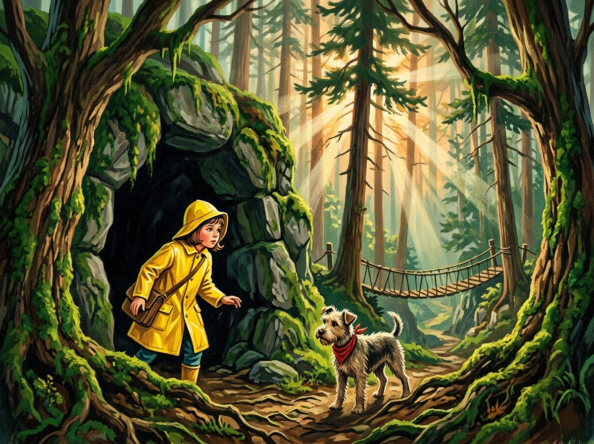 Retro pulp paperback illustration sample